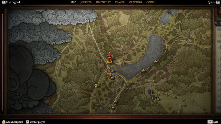 A map showing the location of Valerian in Kingdom Come: Deliverance 2