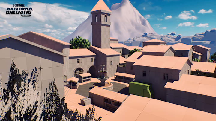 A european-style town with plain and undetailed textures.