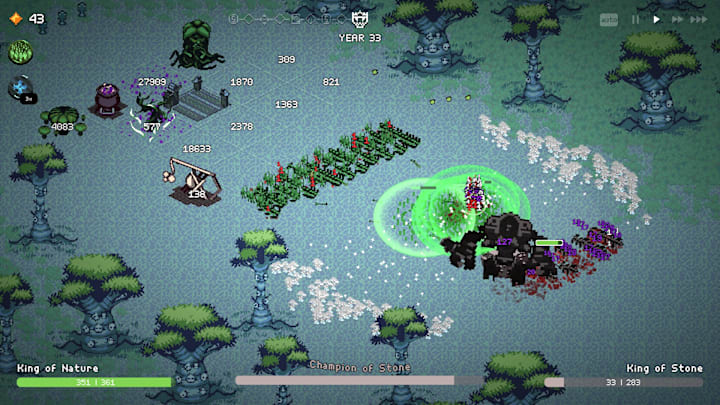 9 Kings screenshot showing a boss battle.