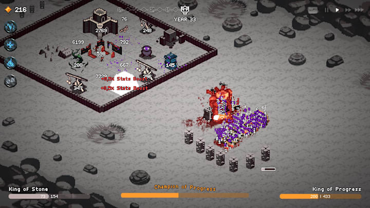 9 Kings screenshot showing a battle.