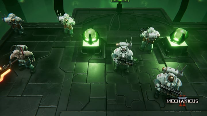 Warhammer 40,000: Mechanicus 2 screenshot showing Votann troops.