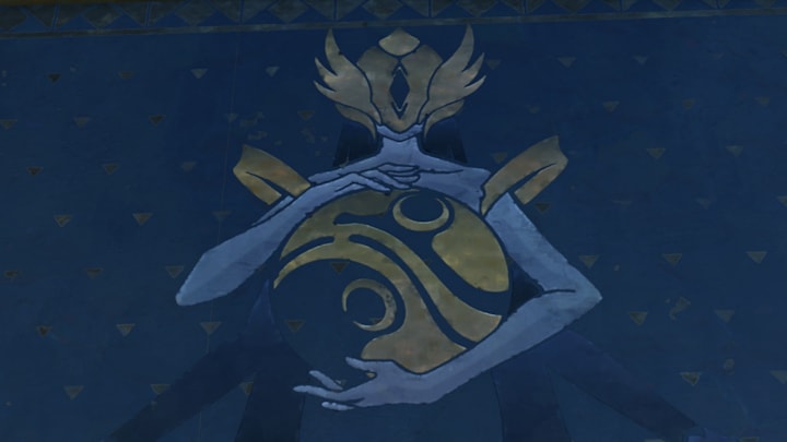 Honkai: Star Rail screenshot showing a mural from the Eye of Twilight.