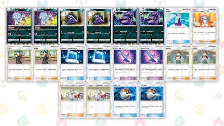 A decklist for a Nihilego deck in Pokemon TCG Pocket