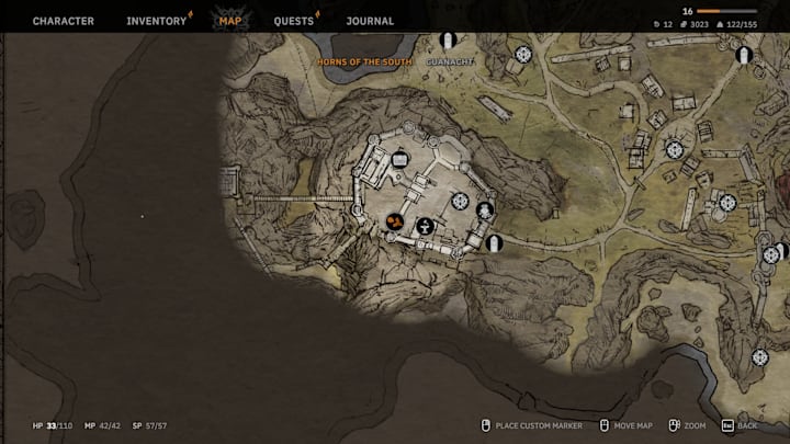 A map showing the location of the lumbering spot.
