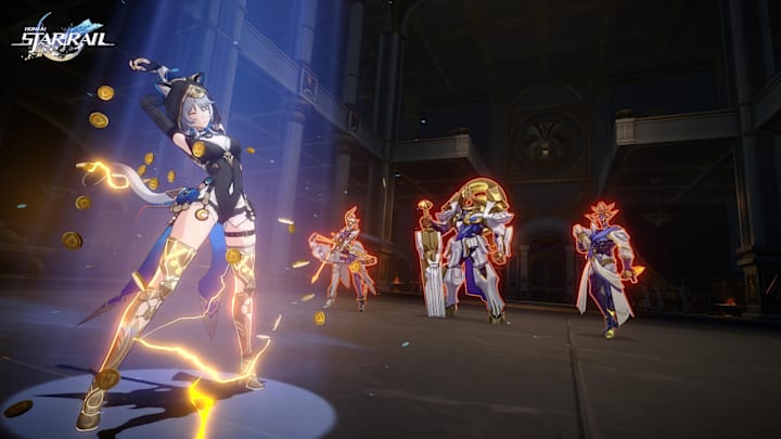 Honkai: Star Rail screenshot of Cipher stretching.