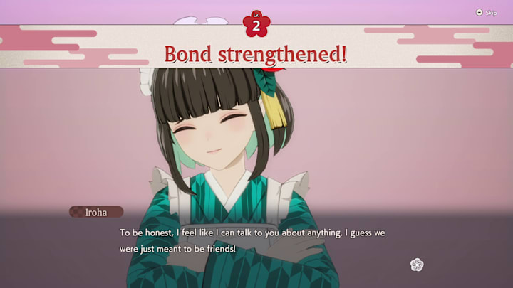 Iroha talking about how good friends you are.
