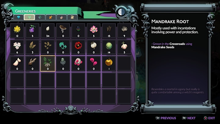 A list of all the plants in Hades 2