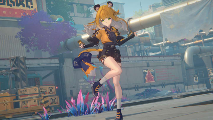 Zenless Zone Zero screenshot of Ju Fufu posing for a photo.