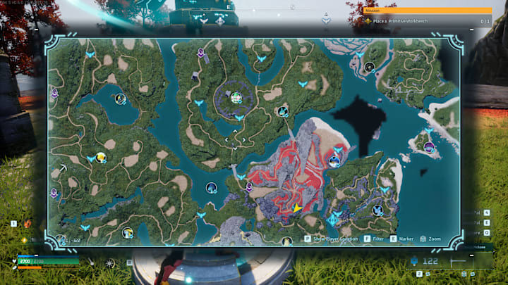 The location of the Free Pal Allicance members north of Bridge of the Twin Knights in Palworld.