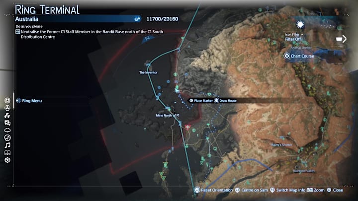 Death Stranding 2, map of Mine North of F1 and The Inventor