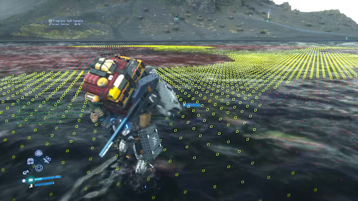Death Stranding 2, Sam walks through tar