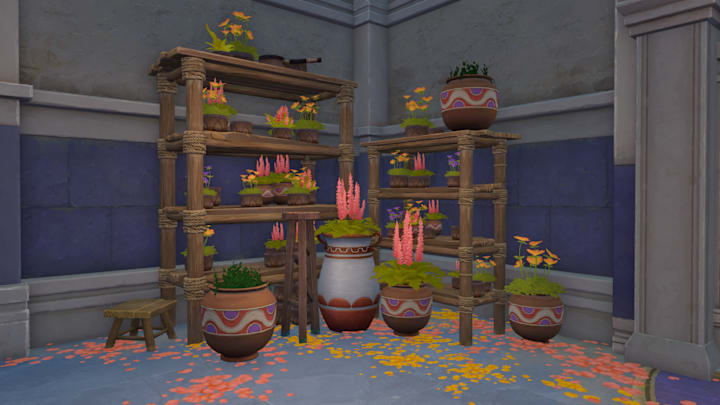 Honkai: Star Rail screenshot of plant pots.