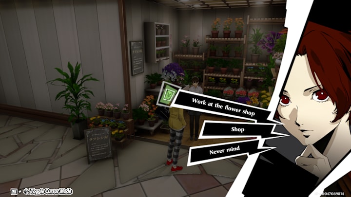 Choosing to work at the flower shop in  P5X