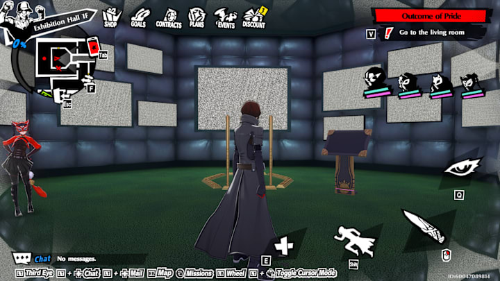 Wonder in a room surrounded by screens all showing static.