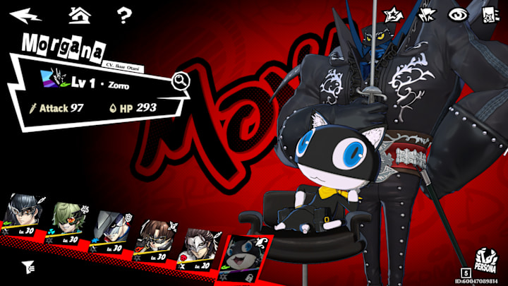 Mona in the character selection screen.