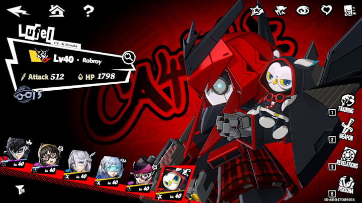Cattle in the character selection screen.