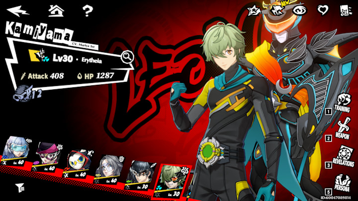 Leon in the character selection screen.