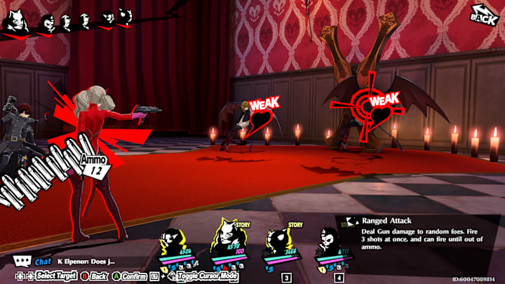 Panther pointing her gun at two winged demon women.