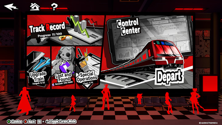 The Metro of Desire menu.