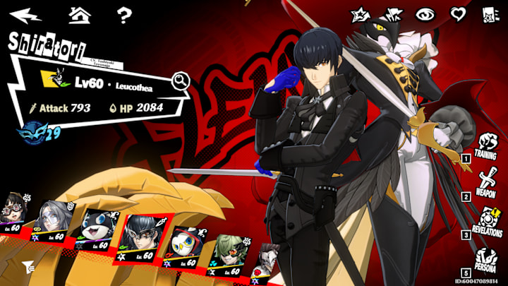 Flueret in the character section screen.