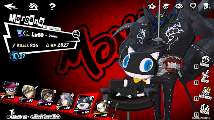 Mona in the character select screen.
