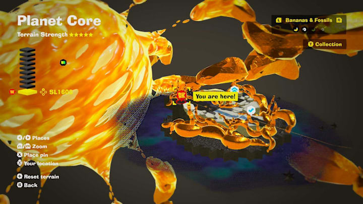 Planet Core Cranky Kong location, DK Bananza