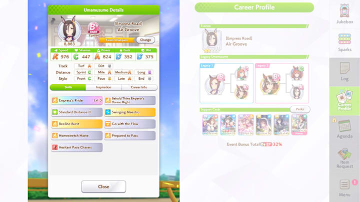 Umamusume Air Groove screenshot.