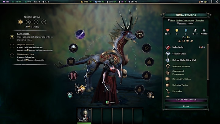 Age of Wonders 4 screenshot of an Elysian hero.