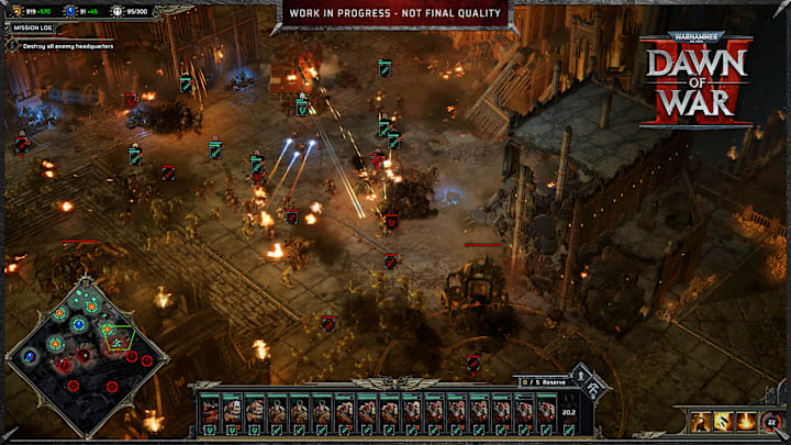 Warhammer 40,000: Dawn of War 4 screenshot of a battle.