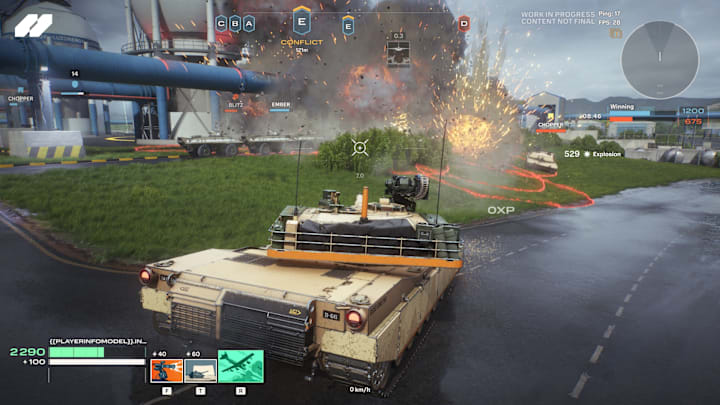 World of Tanks HEAT screenshot showing tanks in combat.