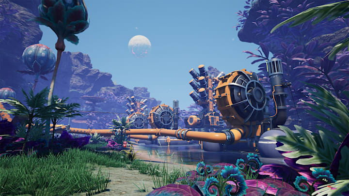 A power station on an alien world in Satisfactory