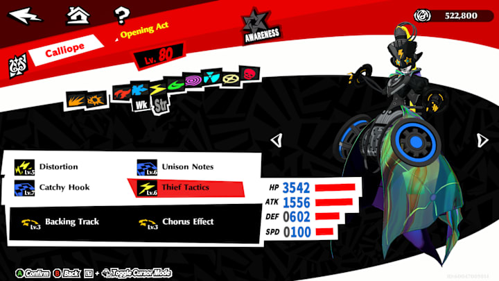 Calliope, a humanoid Persona with speakers on his dress.