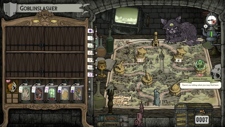 Flask screenshot of the alchemist tower's inside.