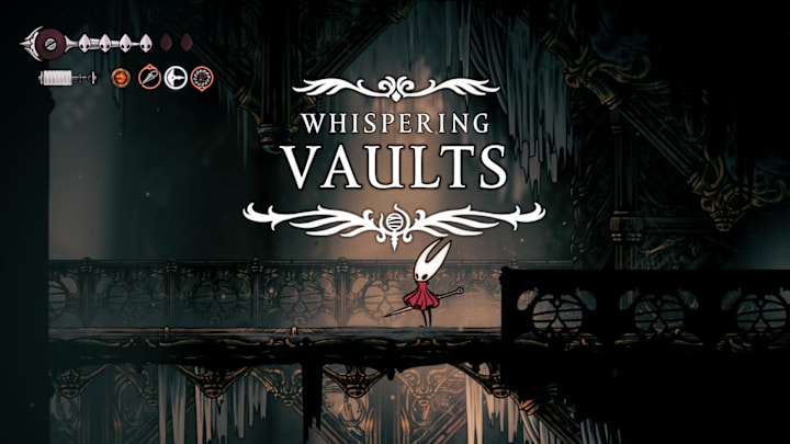 Hornet standing in the Whispering Vaults.