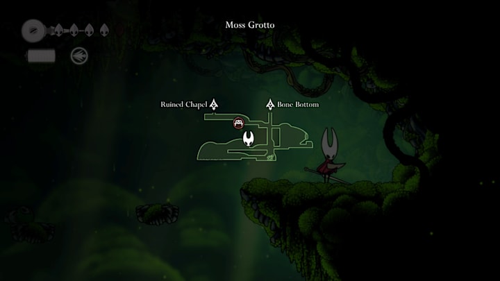 The location of the first Mossberry in Hollow Knight: Silksong