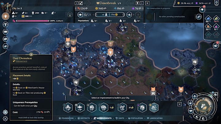 Endless Legend 2 screenshot showing the building UI.