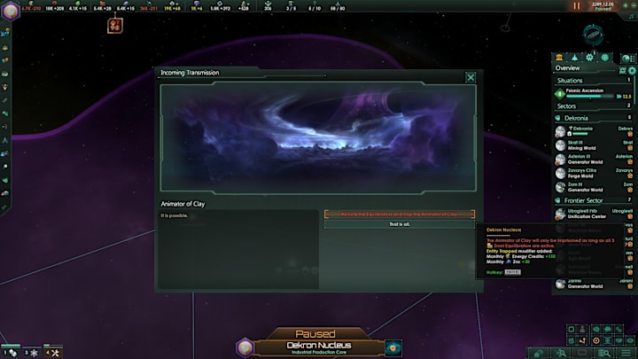 Stellaris: Shadows of the Shroud screenshot.