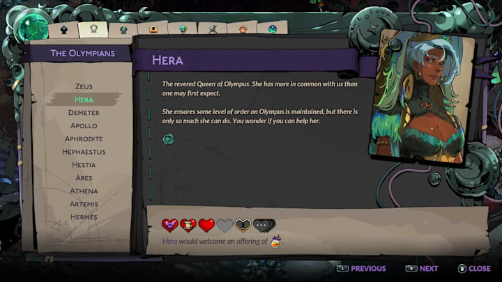 Hera character summary