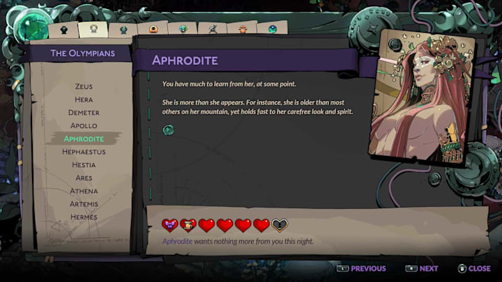 Aphrodite character summary