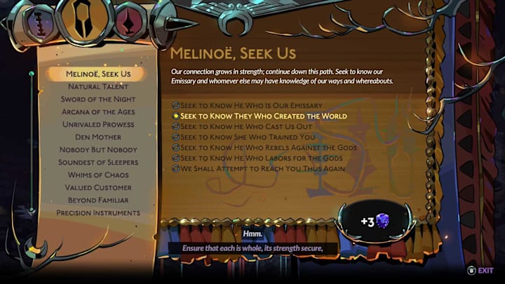 The "Melione, Seek Us" prophecy.
