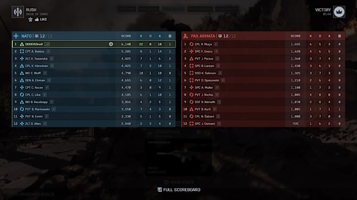 An easy victory over a lobby of bots in Battlefield 6