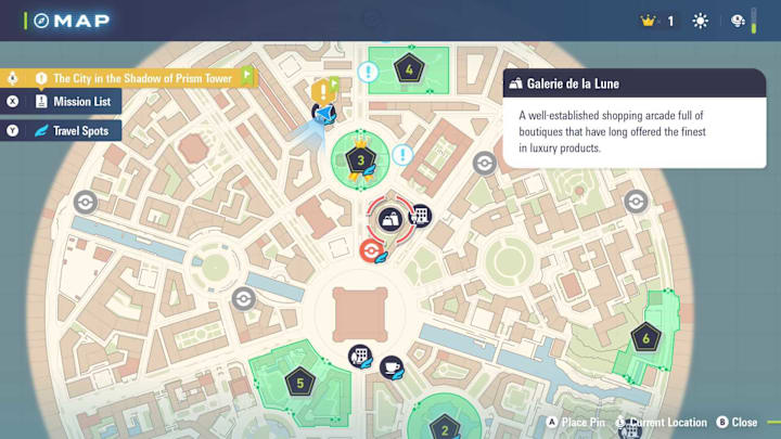 A map showing the location of Galerie de la Lune