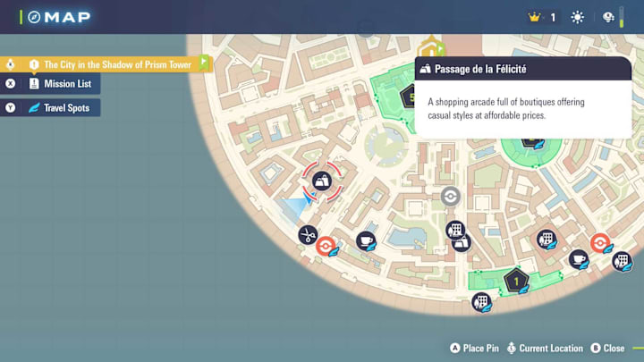 A map showing the location of Passage de la Felicite