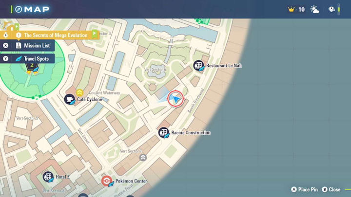 Pokémon Legends: Z-A map