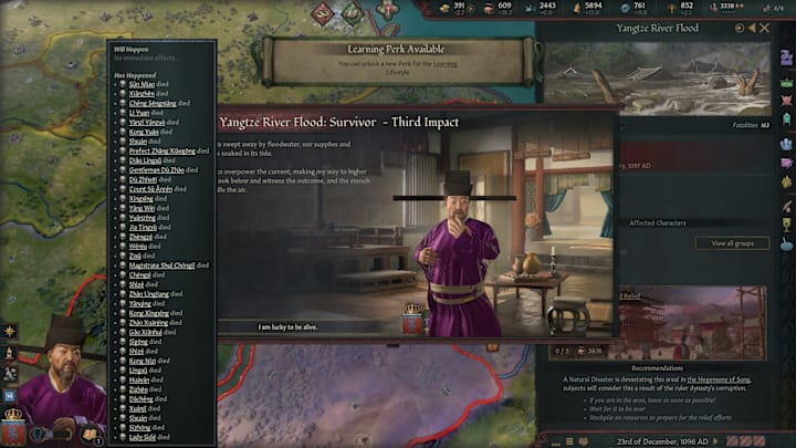 CK3 All Under Heaven screenshot of a natural disaster.