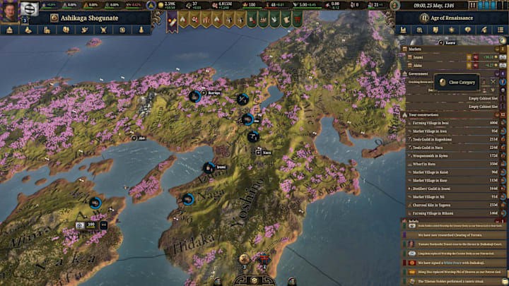EU5 screenshot of Japan.