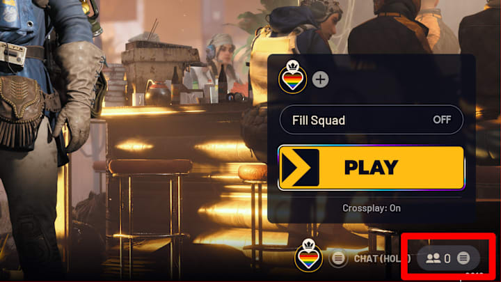 A highlighted social button on the main screen of ARC Raiders