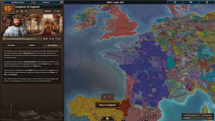 EU5 England screenshot.
