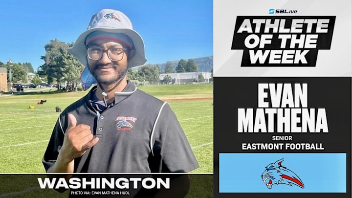 Eastmont's Evan Mathena had three interceptions, including a pair of pick-6s, in an opening-weekend win at Bonney Lake.