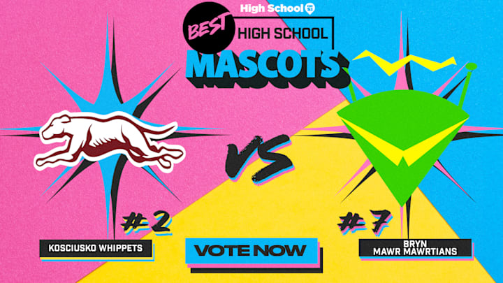 The Kosciusko Whippets (Mississippi) take on the Bryn Mawr Mawrtians (Maryland) in Round 2 of our national high school mascot tournament. The Kosciusko Whippets (Mississippi) take on the Bryn Mawr Mawrtians (Maryland) in Round 2 of our national high school mascot tournament.